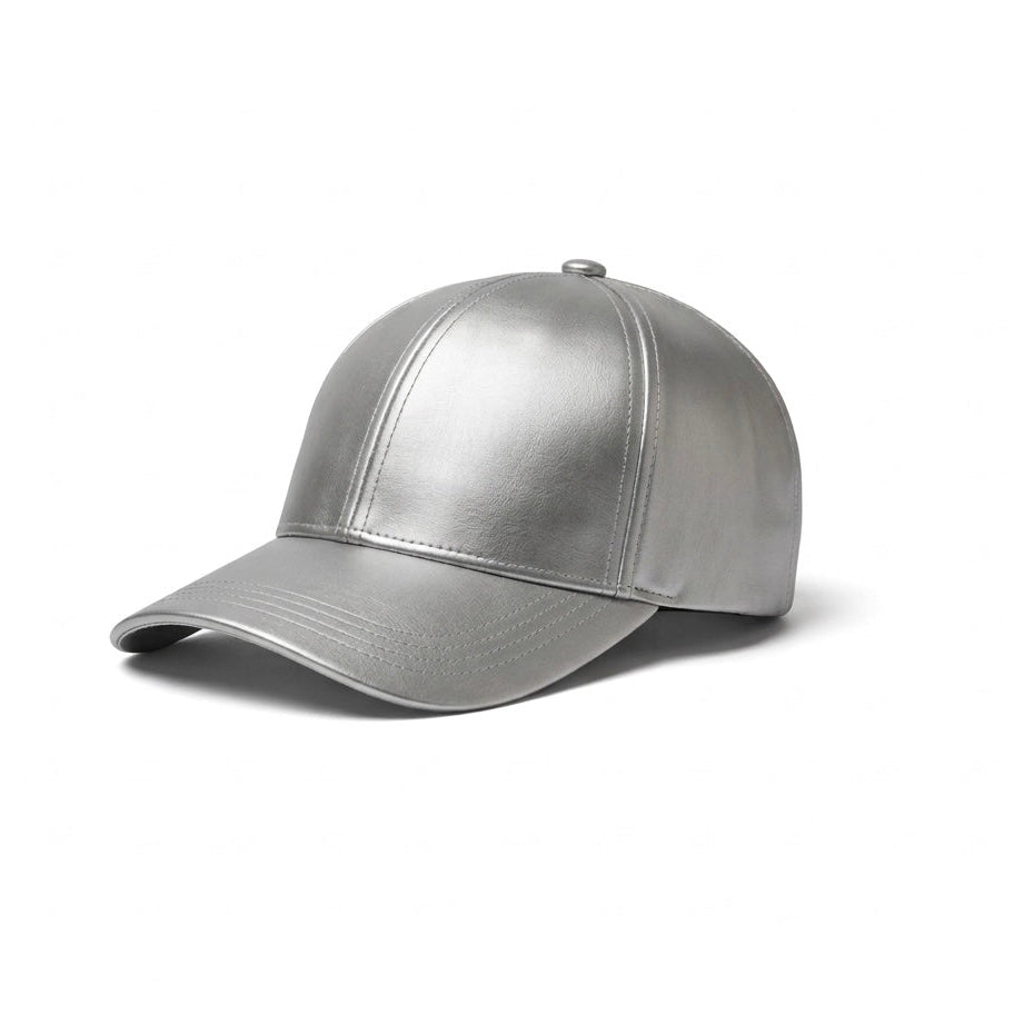 Casquette en cuir – Argent