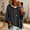 Camille – Poncho Sweat en Charbon