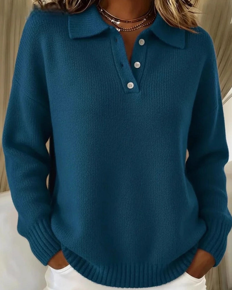 Madison | Polo en Tricot à Manches Longues Classique