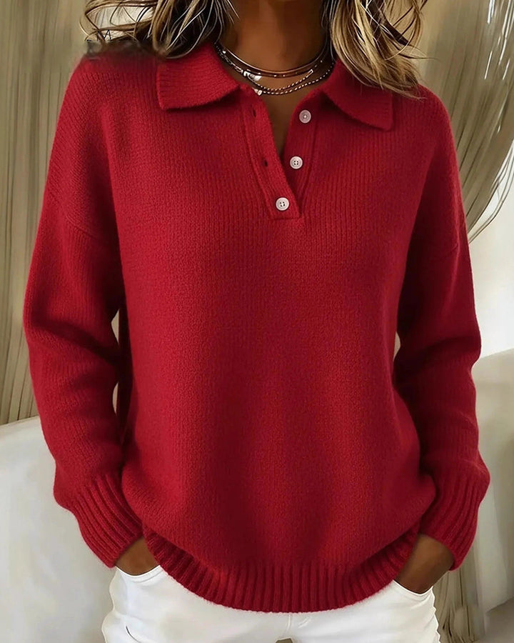 Madison | Polo en Tricot à Manches Longues Classique