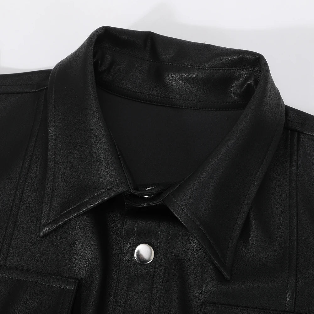 T-shirt Long en Cuir