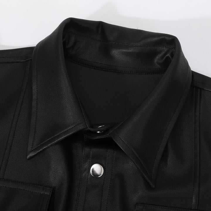 T-shirt Long en Cuir