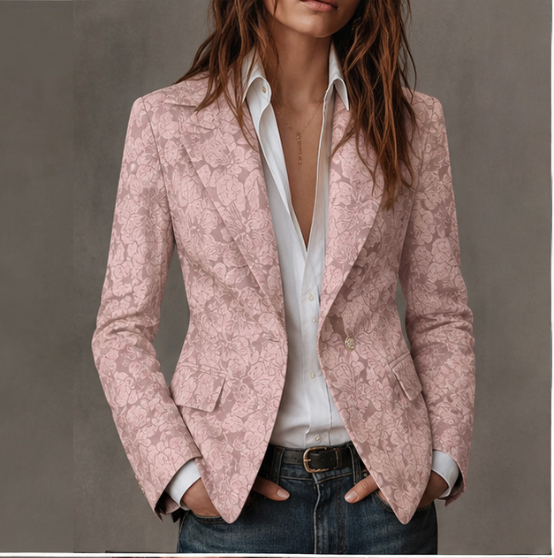 Loretta | Blazer Jacquard en Cachemire Ajusté