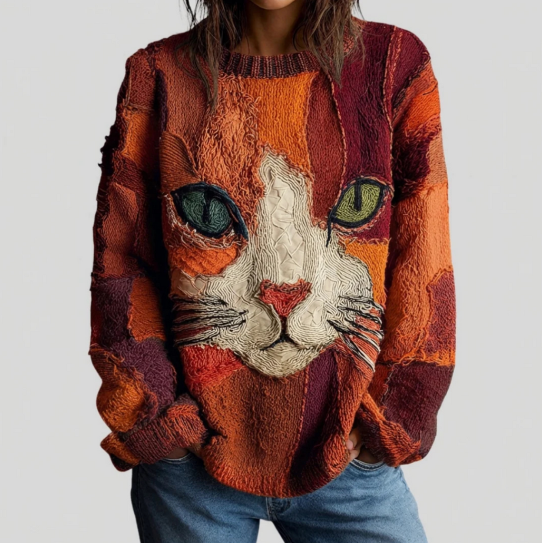 Romane | Haut Artistique Motif Chat