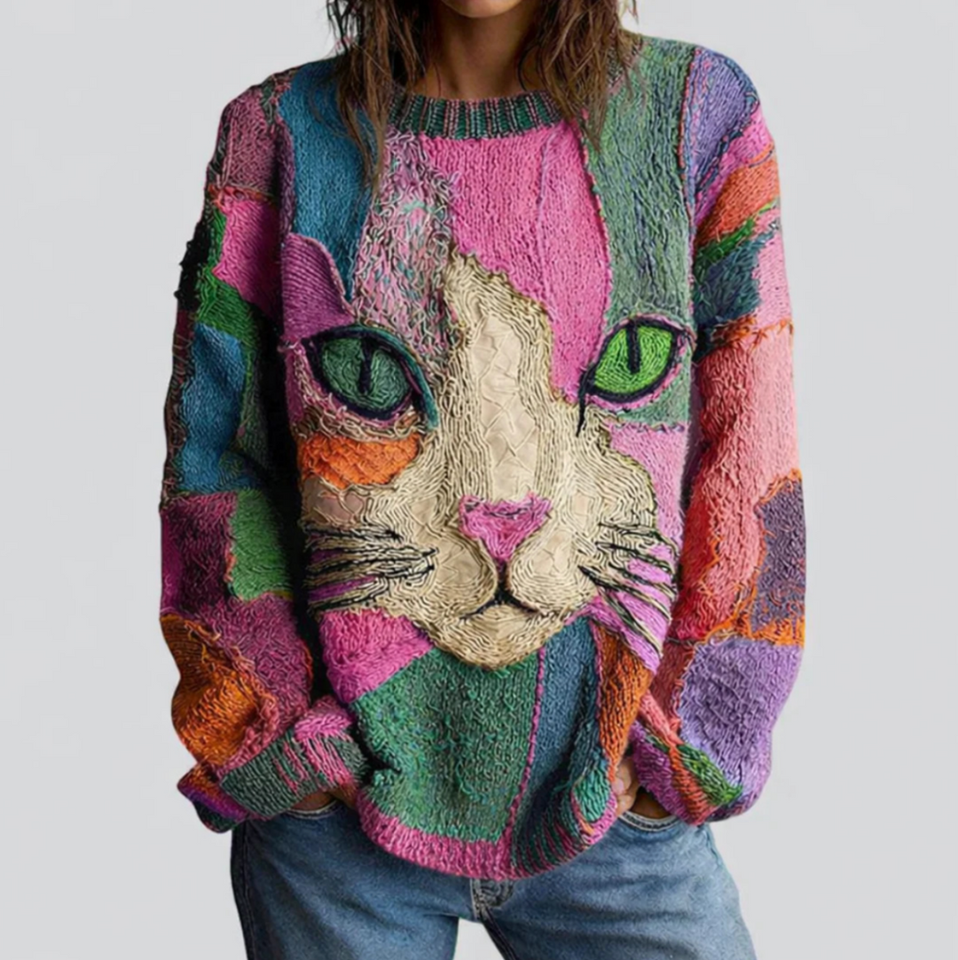 Romane | Haut Artistique Motif Chat
