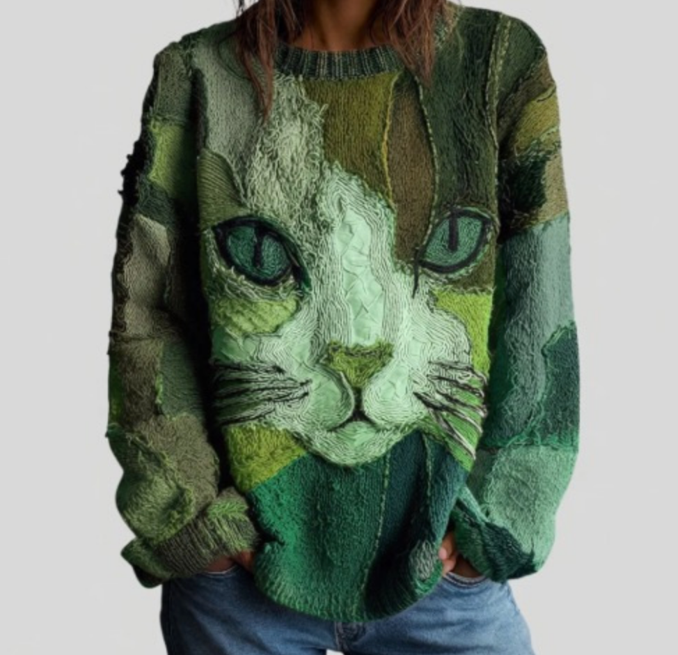 Romane | Haut Artistique Motif Chat
