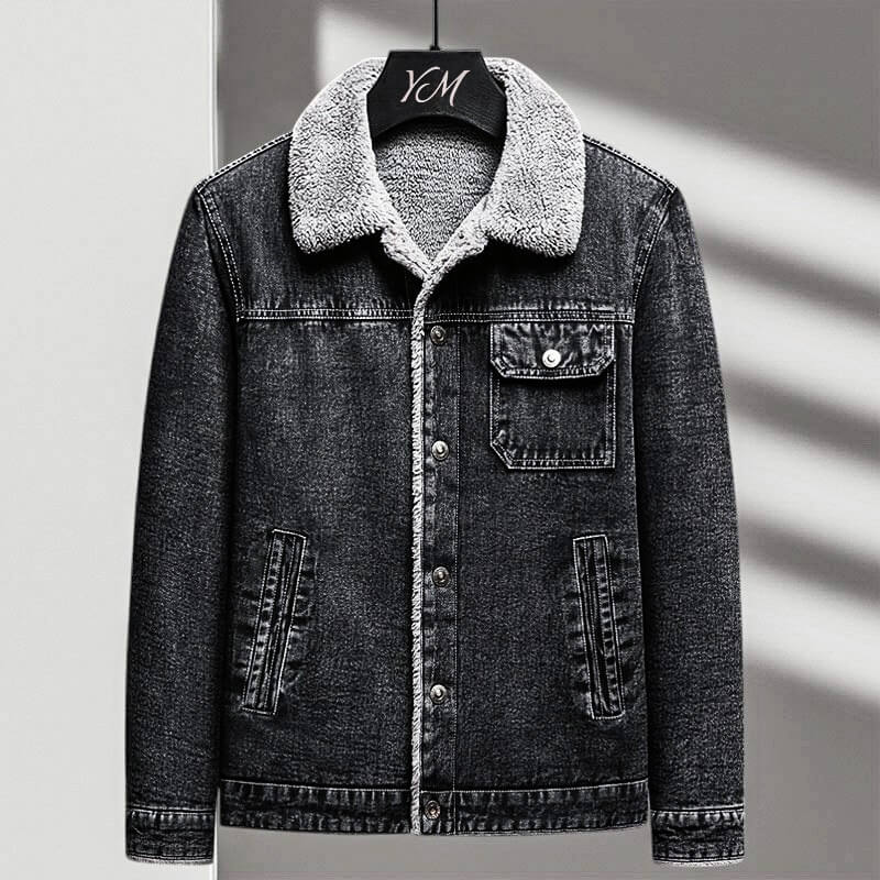 Giacca Calvin in Denim Sherpa