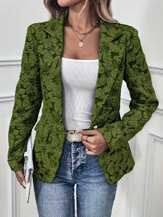 Blazer Ajusté en Jacquard Paisley pour Femmes