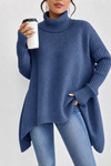 Pull en tricot col roulé surdimensionné