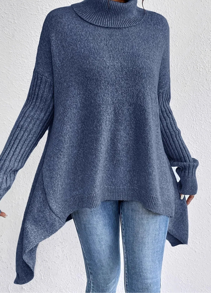Pull en tricot col roulé surdimensionné
