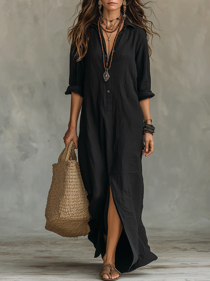SAULE | Robe Maxi Effortless Silhouette Flatteuse Polyvalente pour un Usage Quotidien