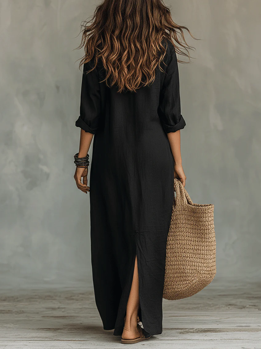 SAULE | Robe Maxi Effortless Silhouette Flatteuse Polyvalente pour un Usage Quotidien