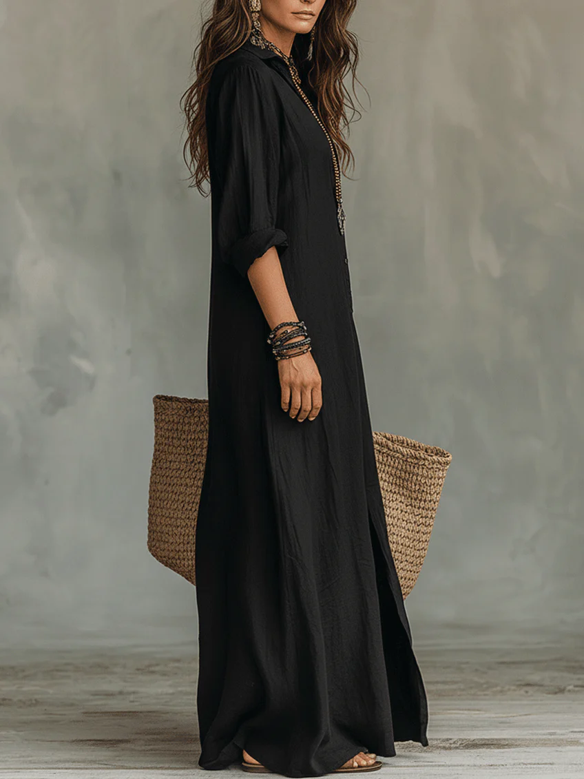 SAULE | Robe Maxi Effortless Silhouette Flatteuse Polyvalente pour un Usage Quotidien