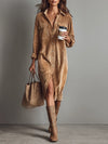 CALISTA | ROBE MIDI À BOUTON SOUPLE