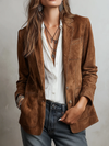 Blazer Vintage Marron pour Femmes