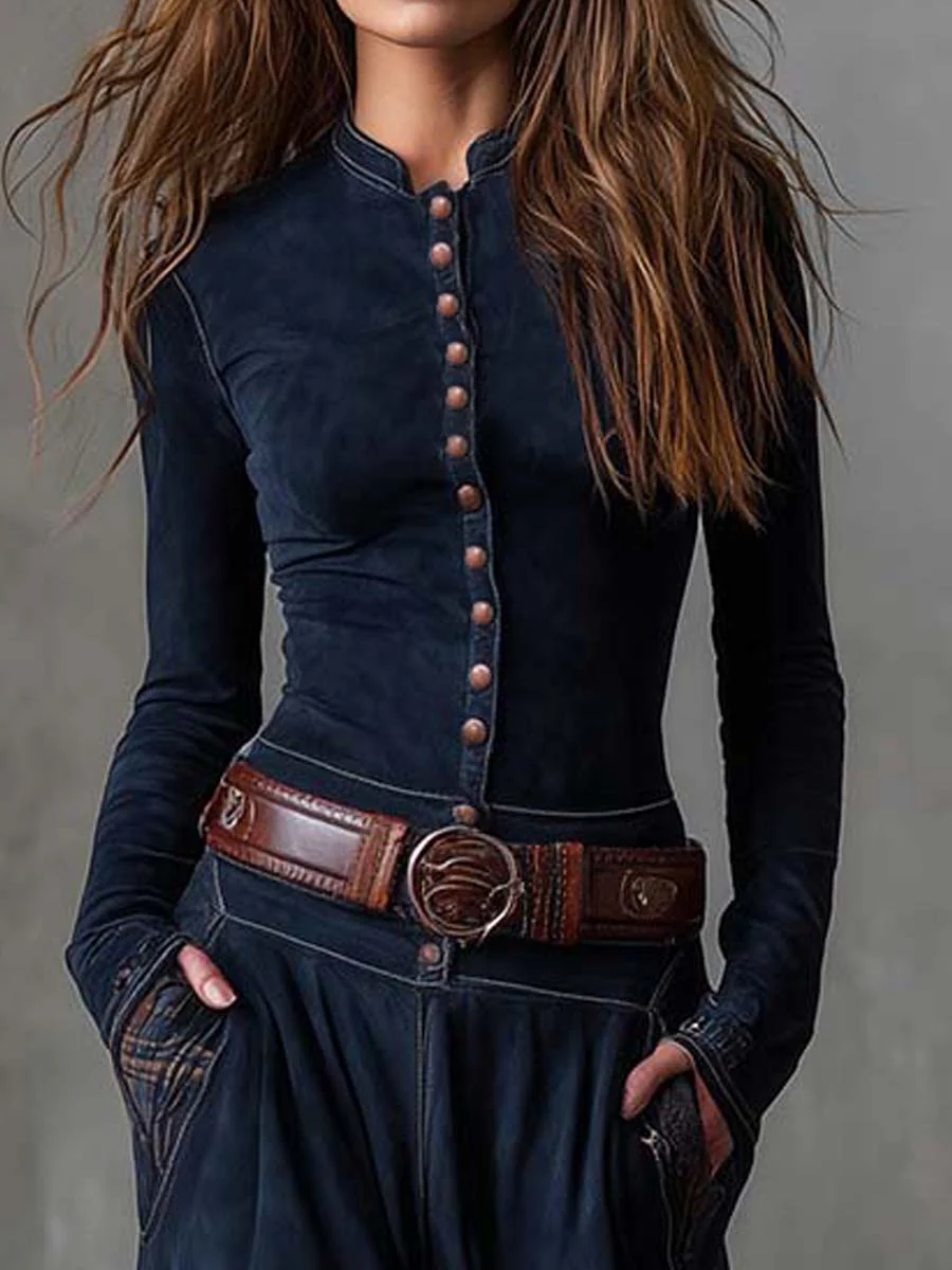 Ingrid | Robe Maxi Boutonnée à Ceinture