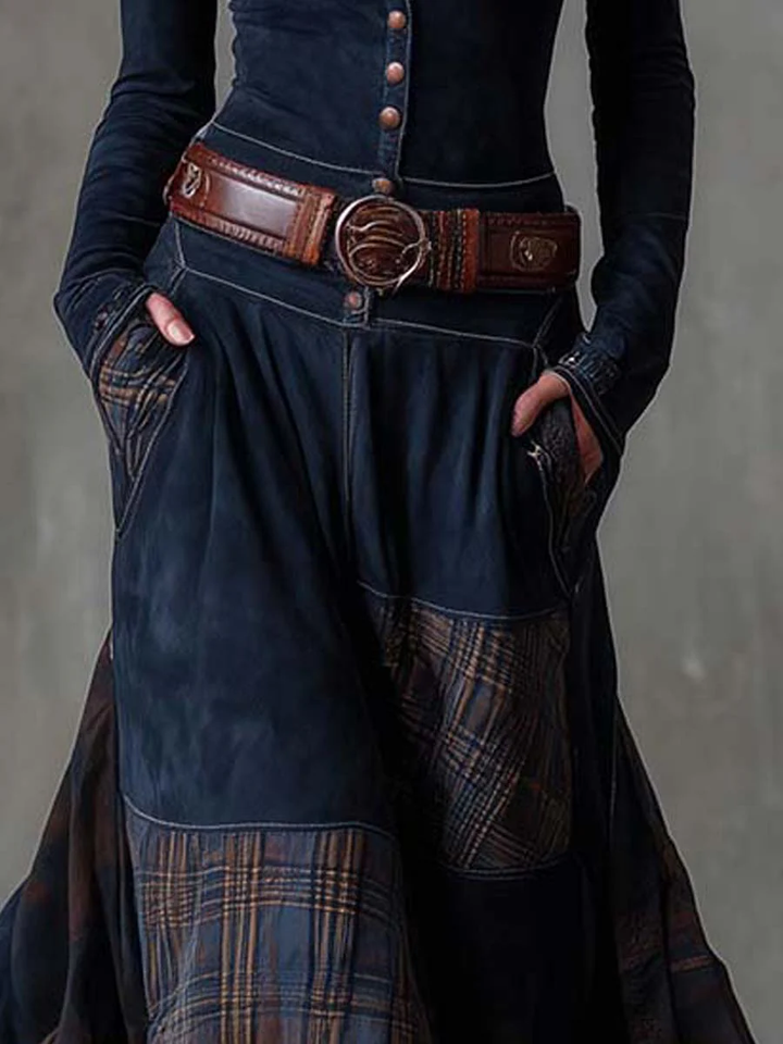 Ingrid | Robe Maxi Boutonnée à Ceinture