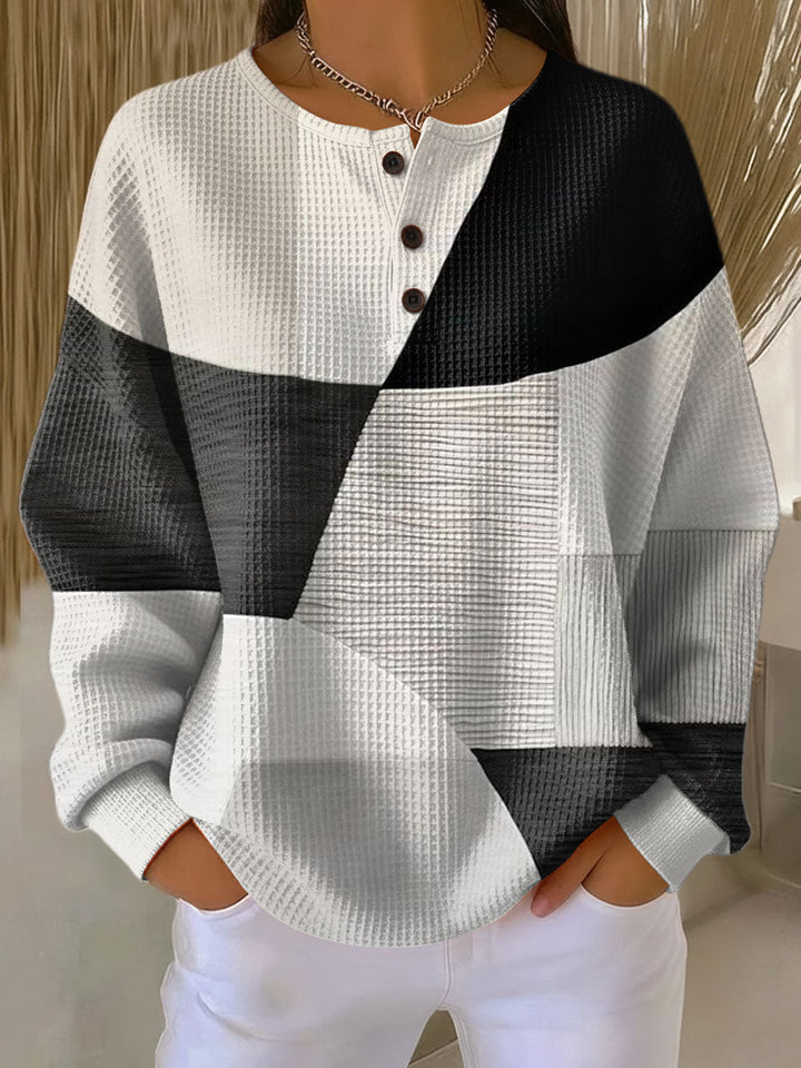 Rosalinde | Pull Henley Gaufré