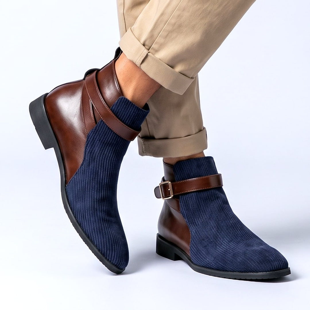 Bottes en velours côtelé