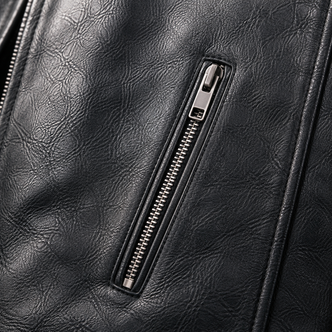 Maddox | Blouson biker en cuir vintage