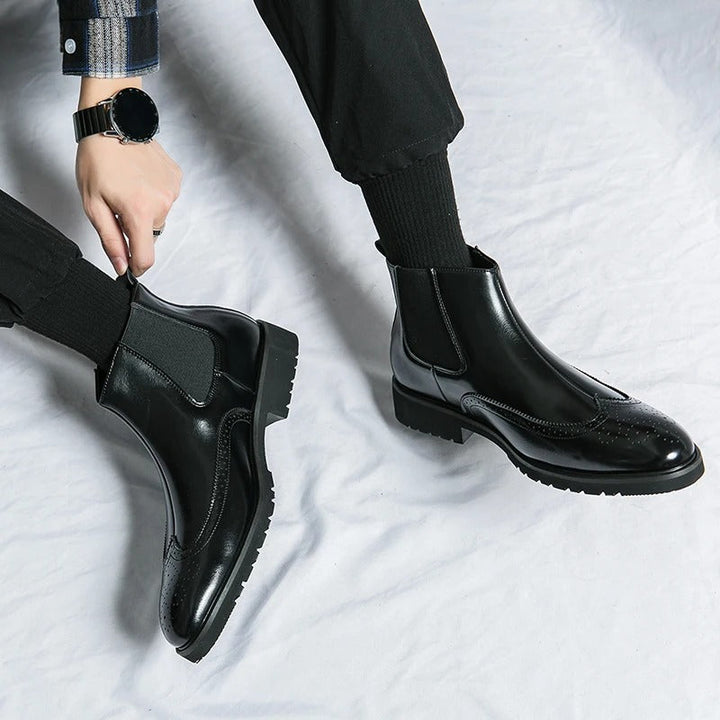 Bottes Chelsea en Cuir Véritable
