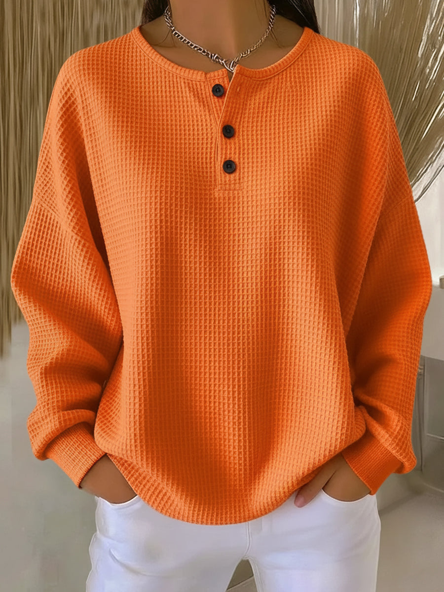 Lucille | Sweat Henley Gaufré