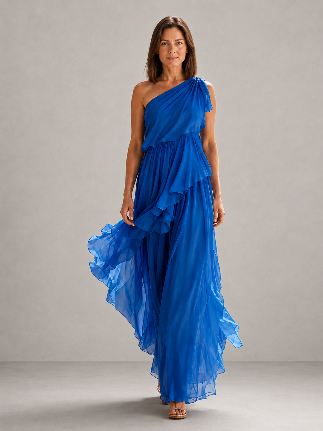 Scarlett | Robe Maxi à Épaules Dénudées avec Volants