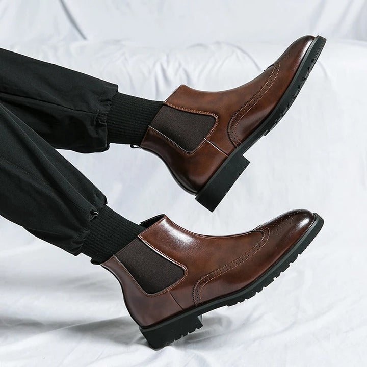 Bottes Chelsea en Cuir Véritable