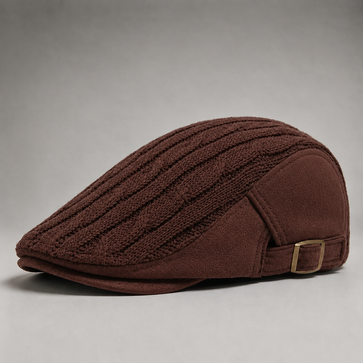 Béret en tricot torsadé