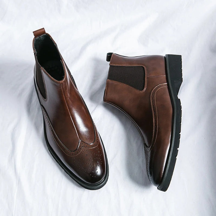 Bottes Chelsea en Cuir Véritable