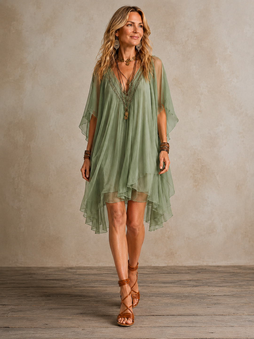 Ella | Robe Mini Boho à Volants