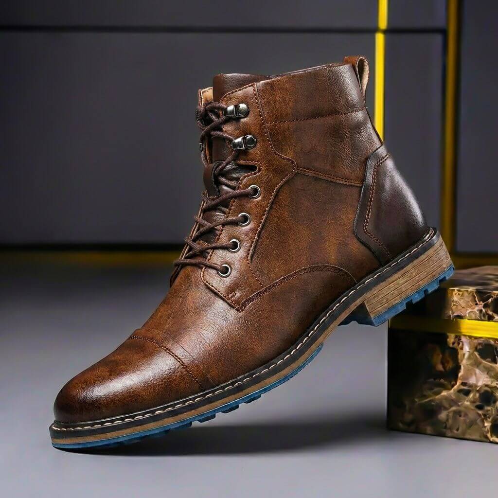 Bottes en Cuir Bicolores Jake