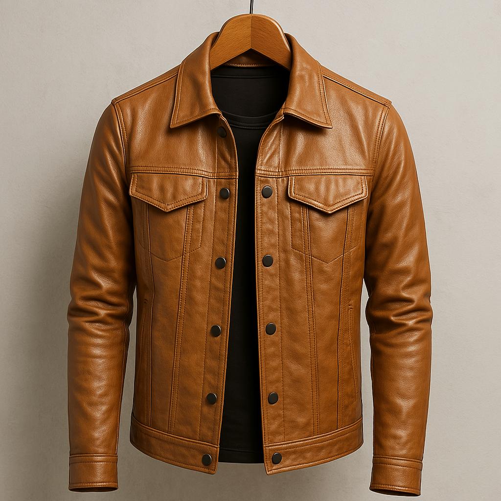 Veste légère en cuir