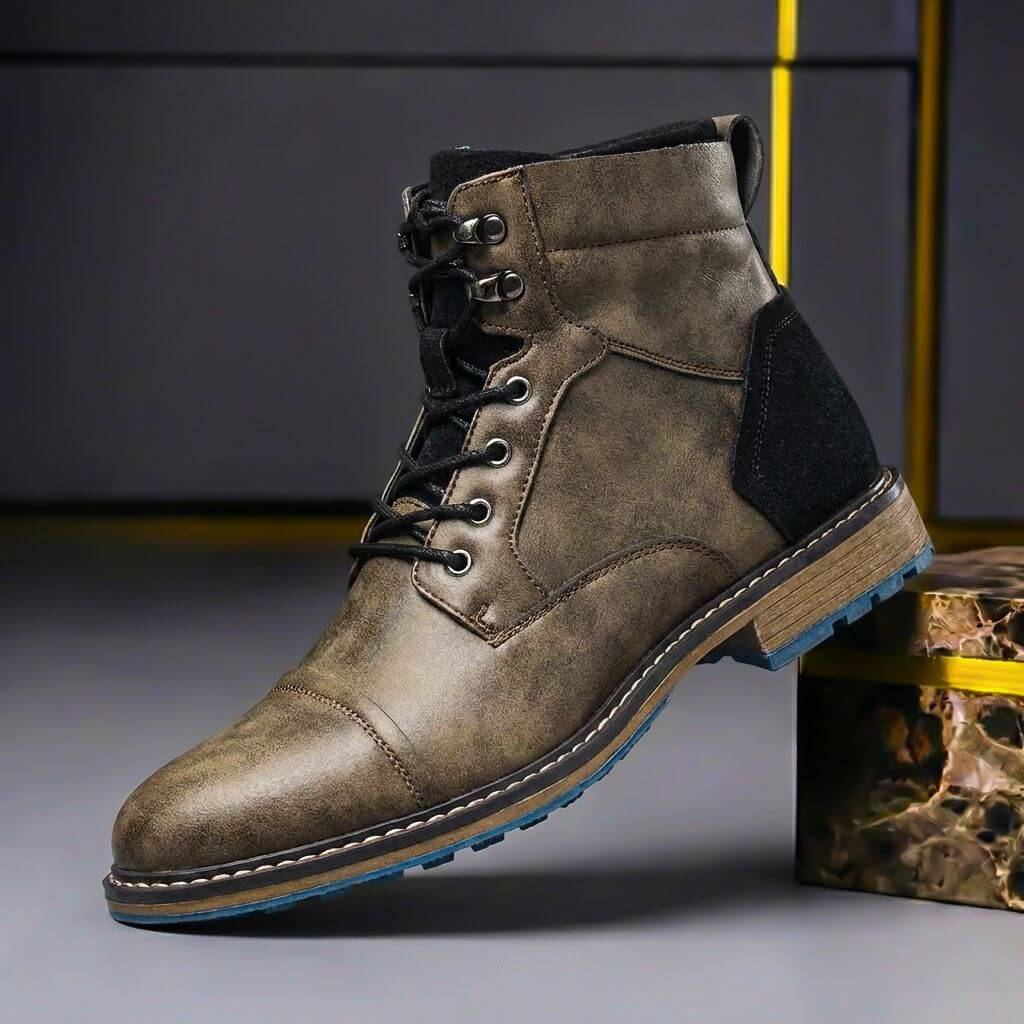 Bottes en Cuir Bicolores Jake