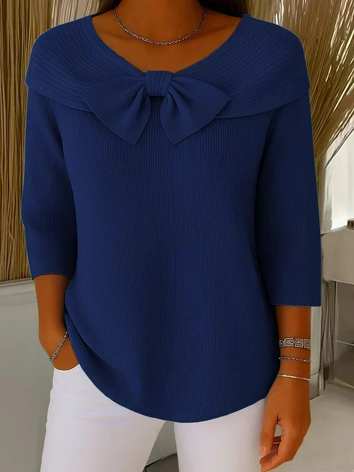 Adélie | Pull Col Rond Nœud