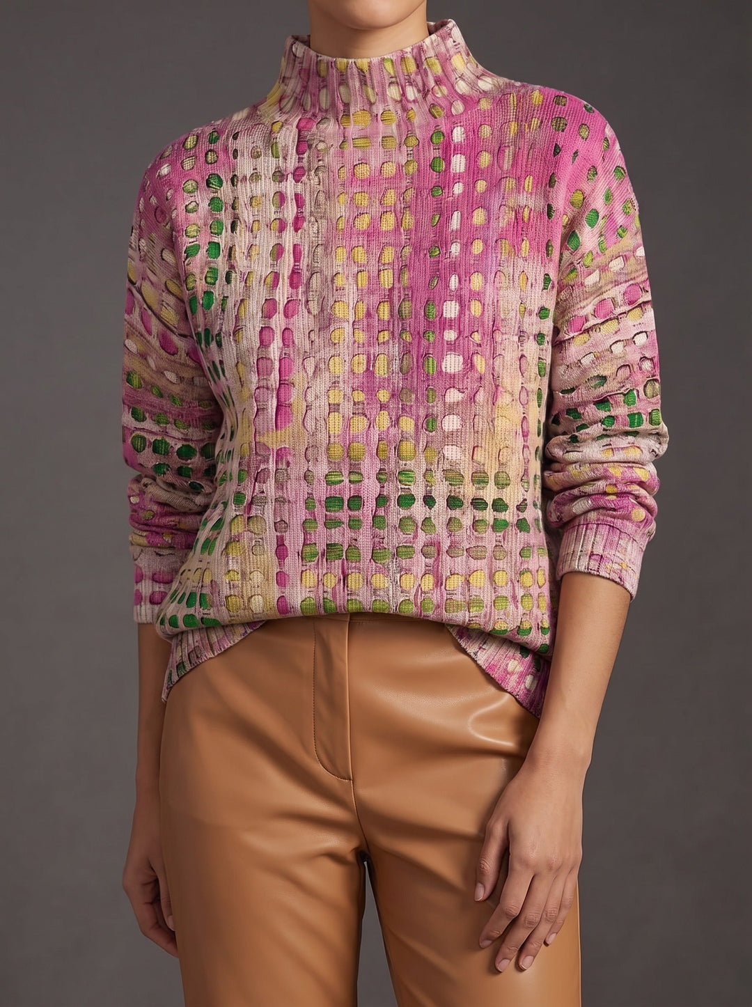 Calyx™ | Turtleneck à motif orchidée et treillis