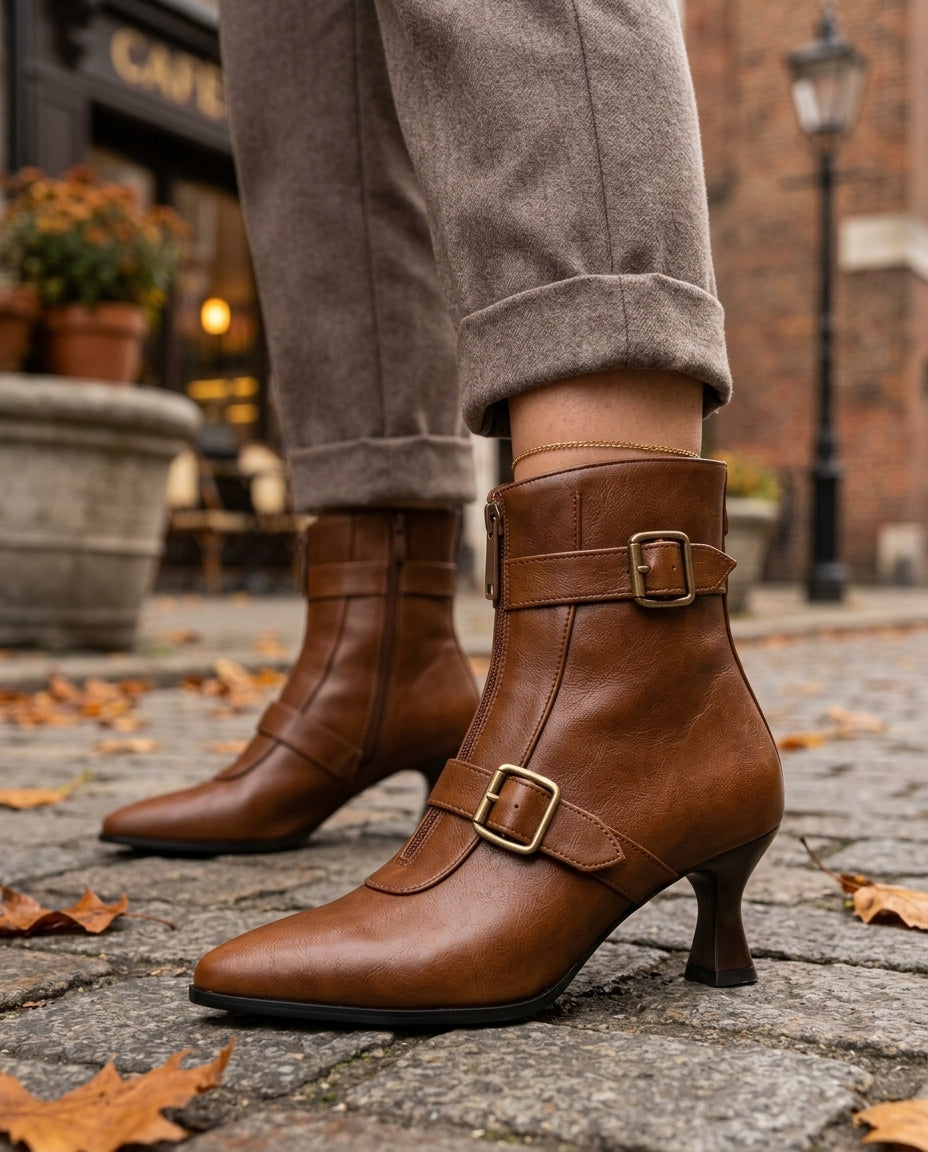 Bottines à double boucle Cleo