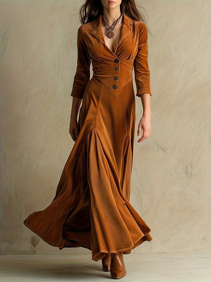 Amabel | Robe Maxi Élégante à Boutons