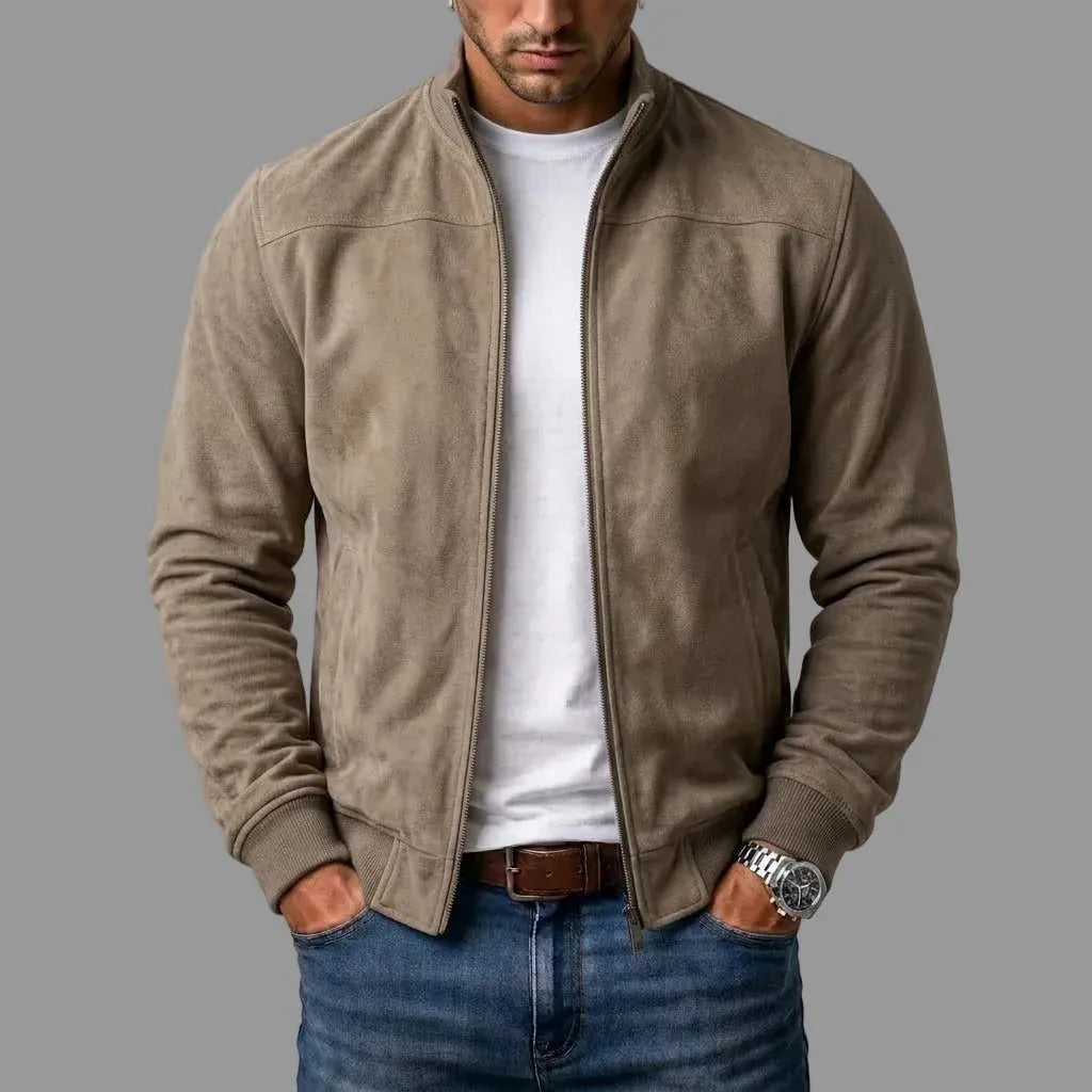 Veste Bomber en daim