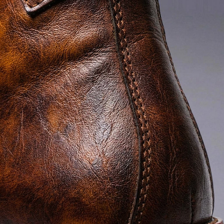Bottes en cuir rétro Royce