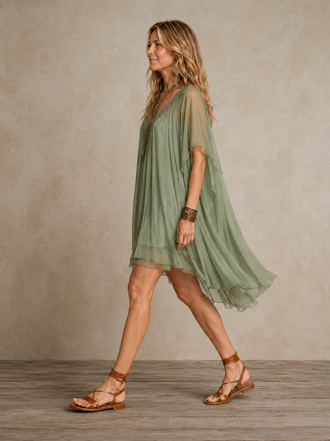 Ella | Robe Mini Boho à Volants