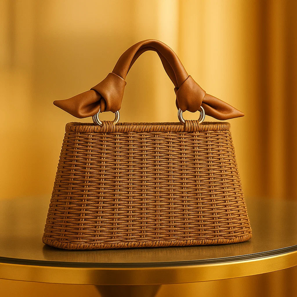 SAC À MAIN EN PAILLE TISSÉE AVA RAE