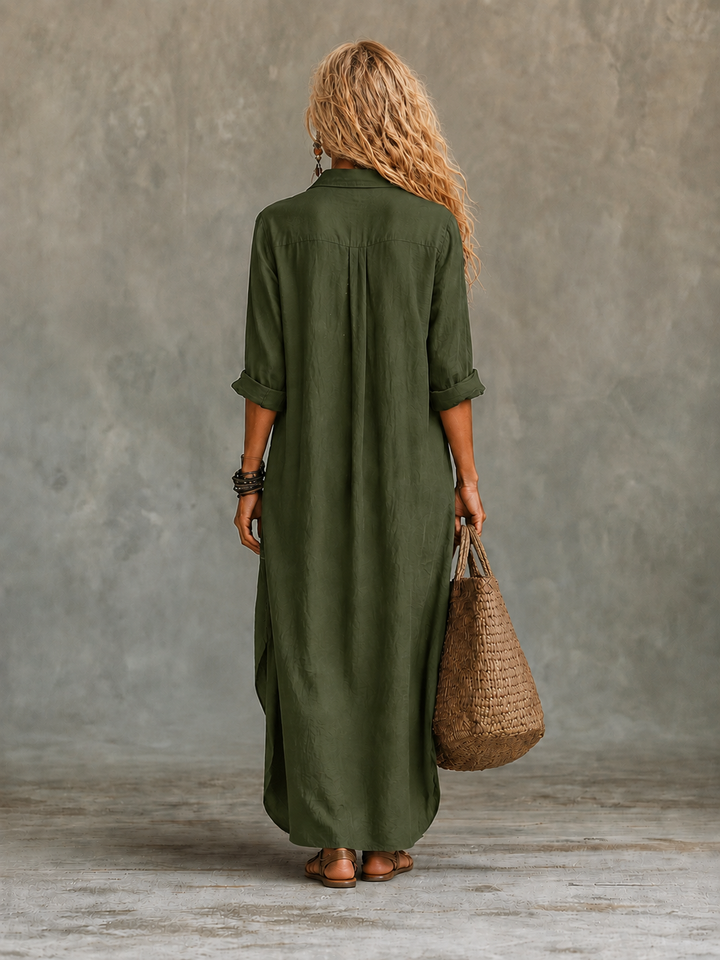 Vivienne | Robe Maxi Boutonnée pour Femmes