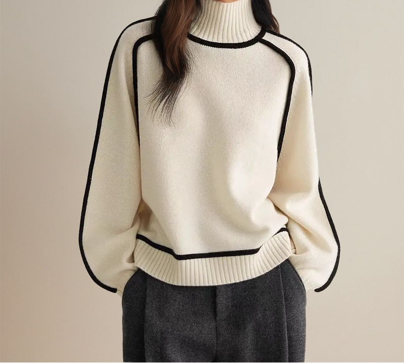 Alea | Pull Oversize à Col Roulé Épais