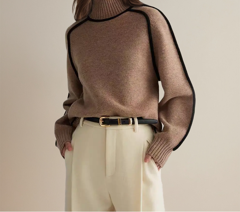 Alea | Pull Oversize à Col Roulé Épais