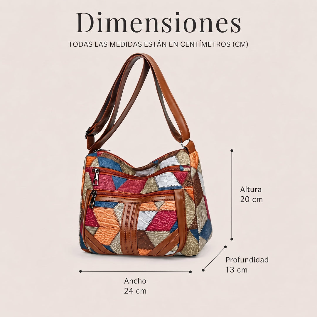 Élise™ | Sac patchwork multipoches