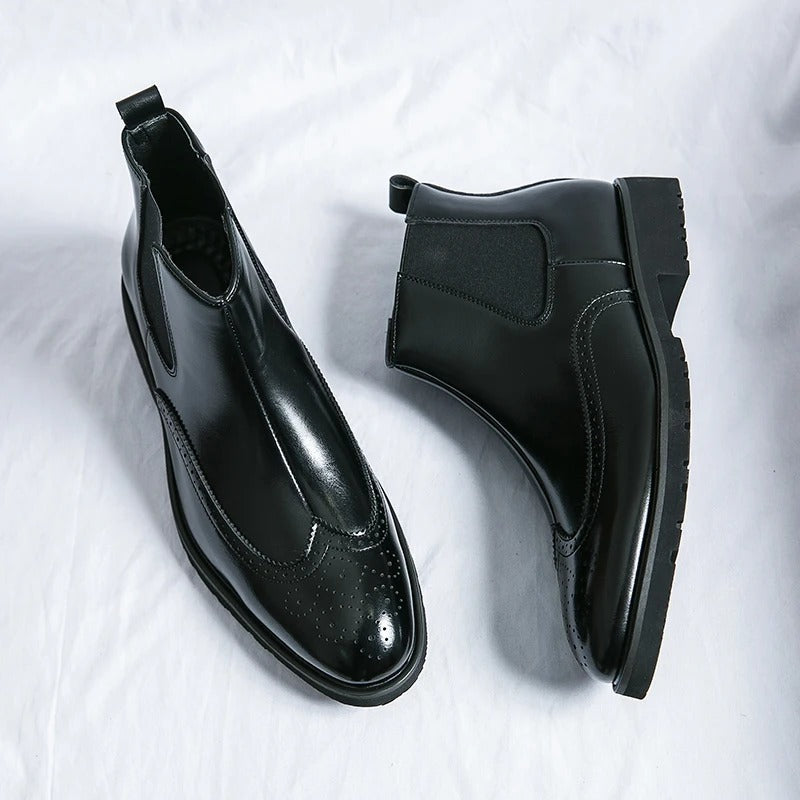 Bottes Chelsea en Cuir Véritable
