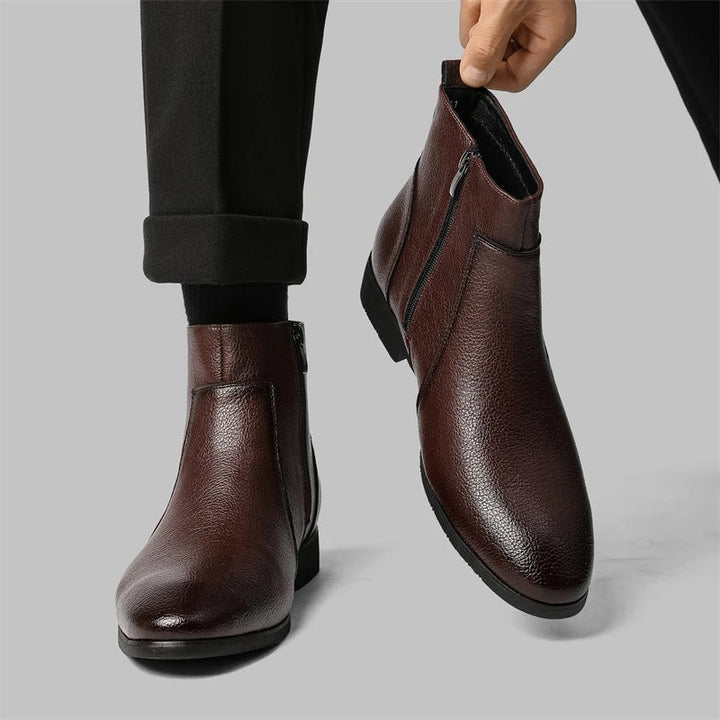 Bottes en cuir avec fermeture éclair Mercer