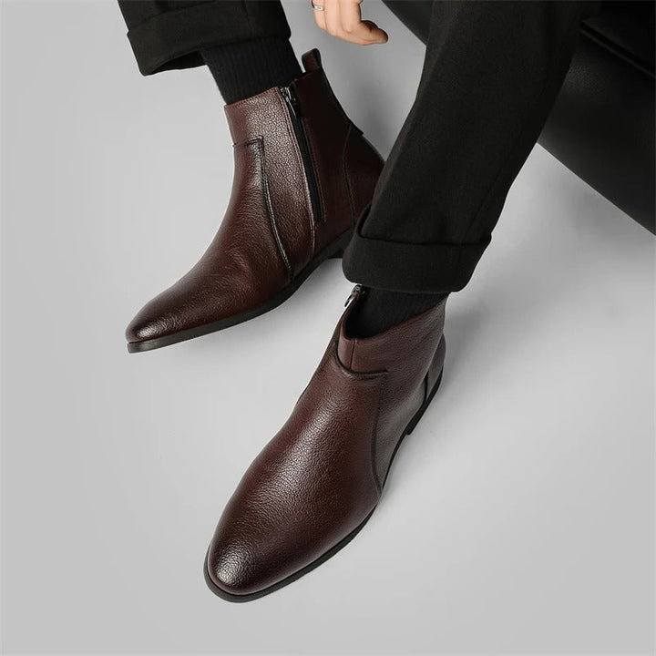 Bottes en cuir avec fermeture éclair Mercer