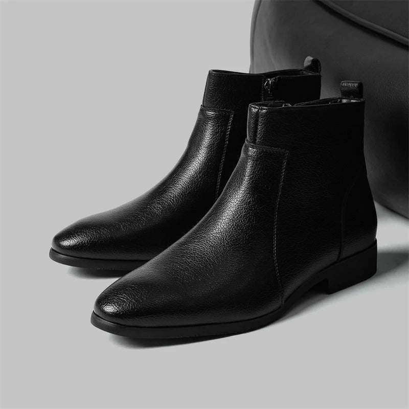Bottes en cuir avec fermeture éclair Mercer
